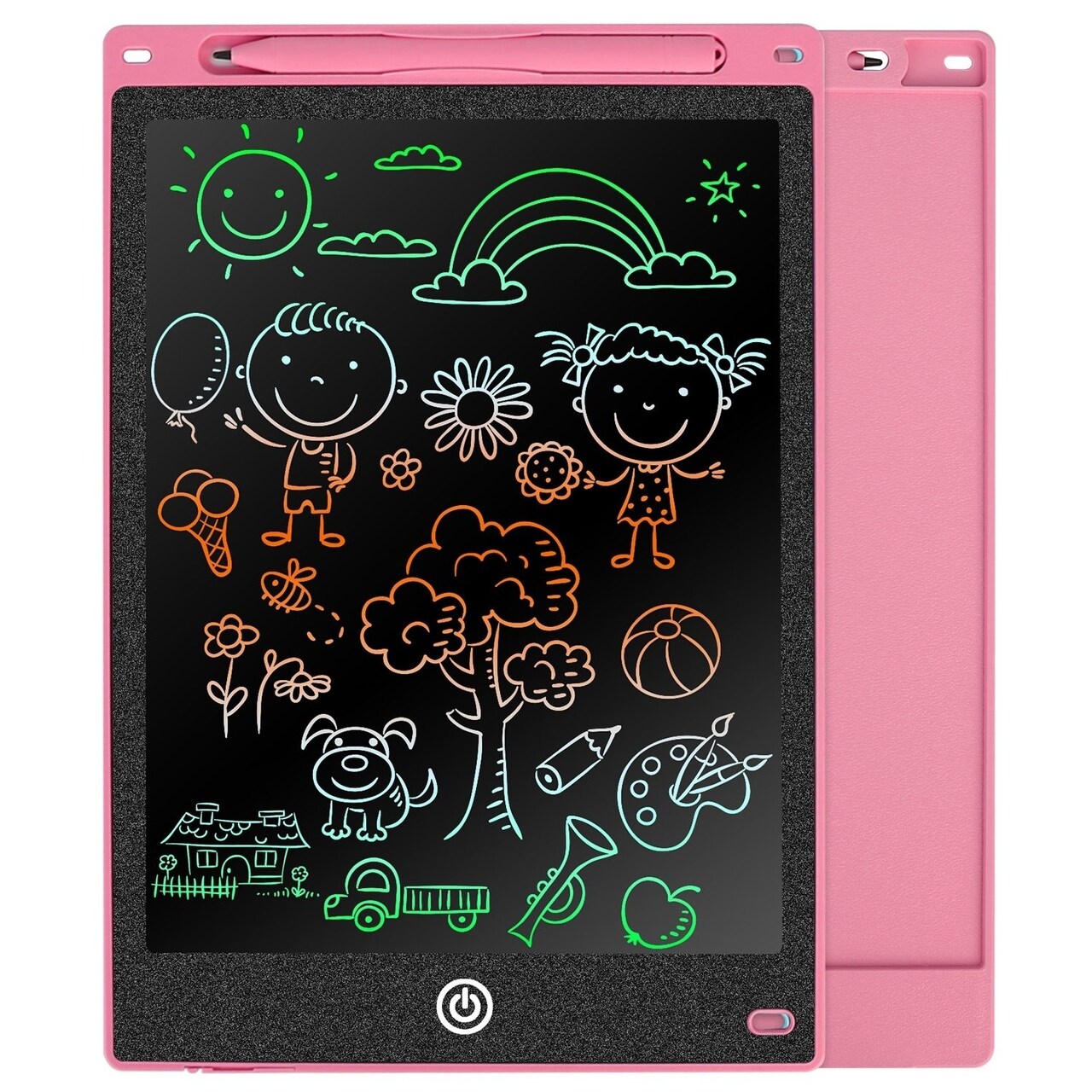 8.5In Lcd Writing Tablet Educational Doodle Board Rainbow Color Kid Toy